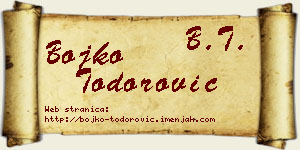 Bojko Todorović vizit kartica